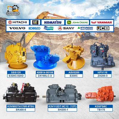 Belparts Excavator Hydraulic Pump E330C SH200-1 SK480-6 ZX200-3 Untuk Pompa Utama Kobelco Hitachi K3V180DT K3V112DT