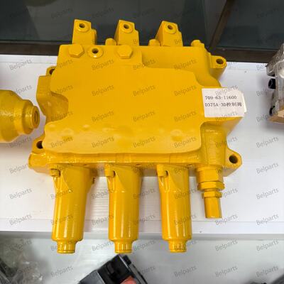 D375A-3D  709-63-11600 Hydraulic Main Control Valve Assembly Fit Heavy Duty Crawler Dozer Construction Machinery Hydraulic Distribution Valve Replacement Spare Parts Belparts